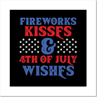 4th of July Wishes T-shirt Posters and Art